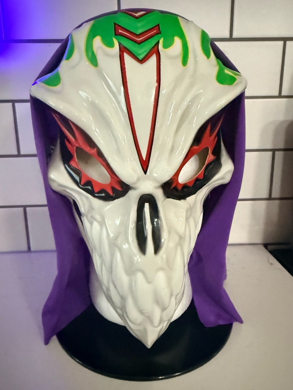 Monster Jam Grave Digger Costume Mask with Purple Hood By Feld Sports 2023